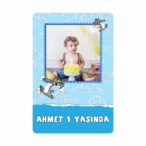 Tom and Jerry Temalı Doğum Günü Magneti